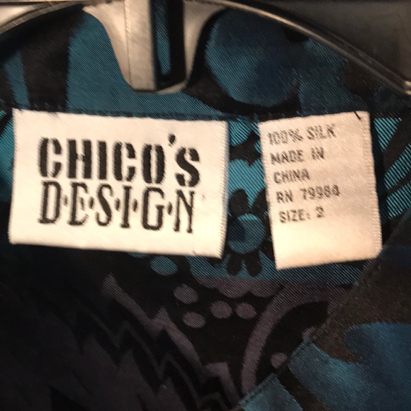 Chico’s Design ladies size 2 multi colored top - Picture 2 of 4